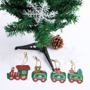 4pcs DIY Full Drill Special Shaped Diamond Painting Christmas Train Keychain Bag