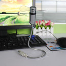 USB Mini Flexible Time Clock Fan with LED Light - Cool Gadget Adjustable