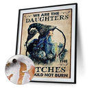Retro Poster Witch Painting Oil Paint By Numbers Wall Art Home Room Decoration
