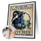 Retro Poster Witch Painting Oil Paint By Numbers Wall Art Home Room Decoration