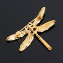 Colorful Women Dragonfly Crystal Drip Brooch Enamel Insect Lapel Pin (Blue)