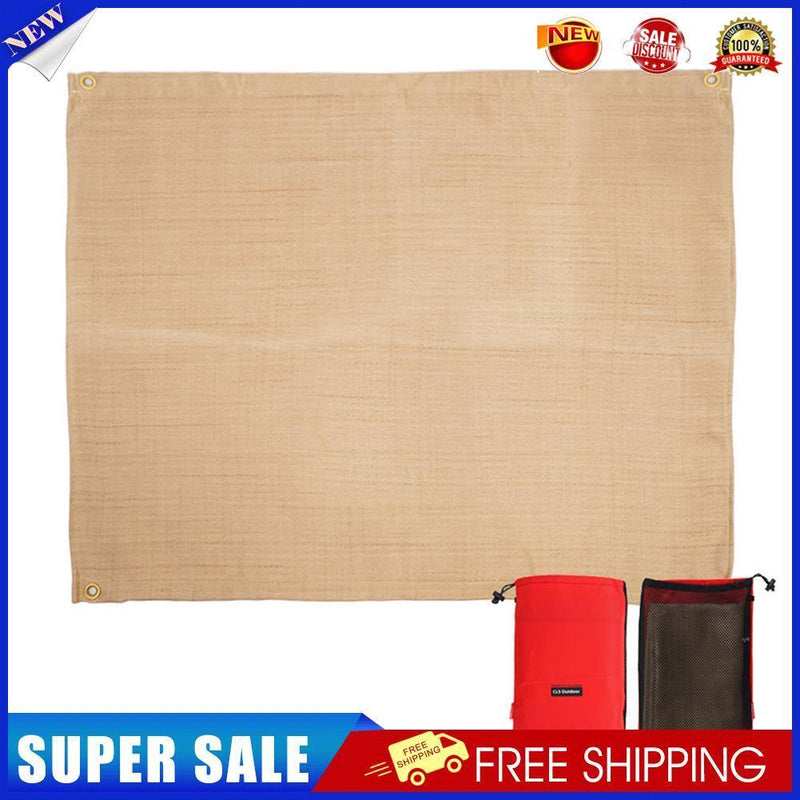Outdoor Camping Fireproof Cloth Flame Retardant Mat (Glass Fiber 100x80cm)
