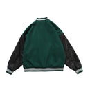 Baseball Jacket for Women Men Long Sleeves Button Up Outwear (Green 2XL)