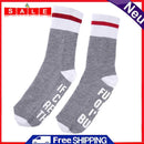 Funny Humor Words Printed Socks Cotton Casual Socks Unisex Socks (Gray)
