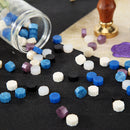 100pcs Octagon Fire Painting Pills Seal Paint Granulate Stamps Wedding Around