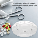 7 Grids 7 Days Weekly Pill Box Container Medicine Tablet Dispenser Splitter Case