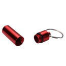 Portable Aluminum Pill Bottle Box Case Waterproof Tablets Drug Holder Keychain