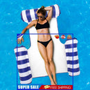 Swimming Pool Float Hammock Multi-Purpose Inflatable Lounge Bed (Dark Blue)