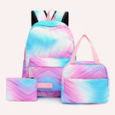 #A Tie Dye Ink Backpack Student Schoolbag Waterproof Laptop Bookbag Pencil Case