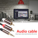 3.5mm Jack to 2 RCA AUX Audio Cable 1/8 Male to 2RCA Male Splitter (1m) Newly