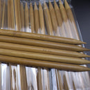 75pcs Bamboo Crochet Hook Carbonized Double Tips Carbonized Bamboo Str