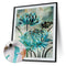 Blue Flowers Paint By Numbers Kit DIY Art Frameless Picture On Canvas (B)