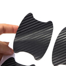 4pcs Carbon Fiber Auto Door Handle Stickers Anti Scratch Car Exterior Decorat