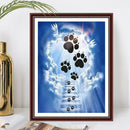 5D DIY Full Round Drill Diamond Painting Dog Footprints Cloud Handmade Art Craft