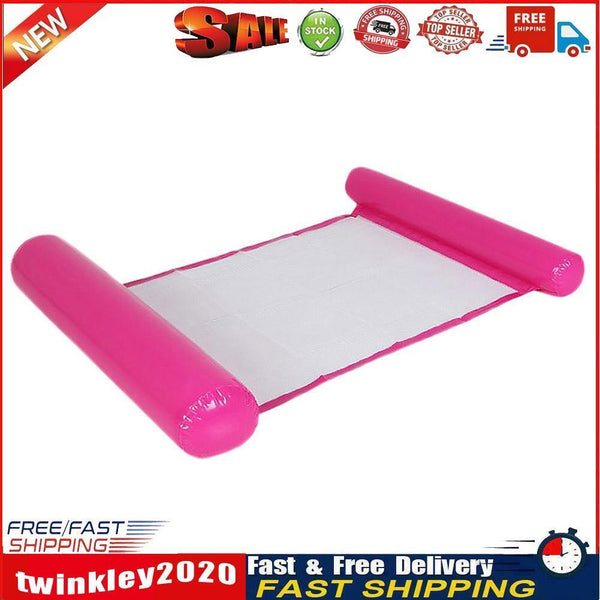 Water Hammock Inflatable Floating Swimming Pool Lounge Chair (Rose Red) Newly