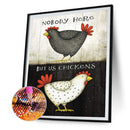 5D Diamond Painting Kit Chicken Full Round Drill DIY Crafts Mosaic Home Picture