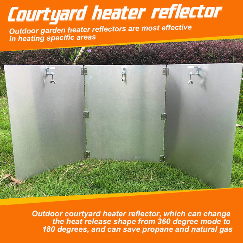 Outdoor Courtyard Heater Reflector Shield Patio Heater Heat Focusing Reflector