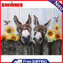 5D Diamond Painting Kit Fence Donkeys Full Round Drill DIY Crafts Mosaic Picture