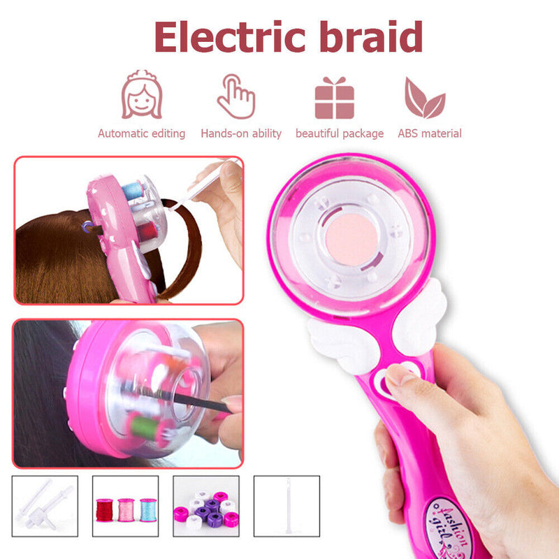 #A Electric Automatic Hair Braider with Decorative Accessories for Teenager Girl