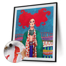 DIY Coded Painting Kit Oil Paint by Numbers Redhead Girl Acrylic Drawing Decor