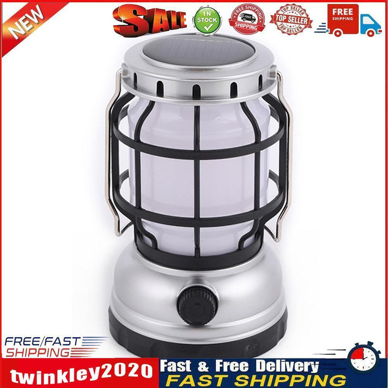 Solar Barn Lantern Lamp Portable Outdoor Camping Emergency Light (1991T) Newly