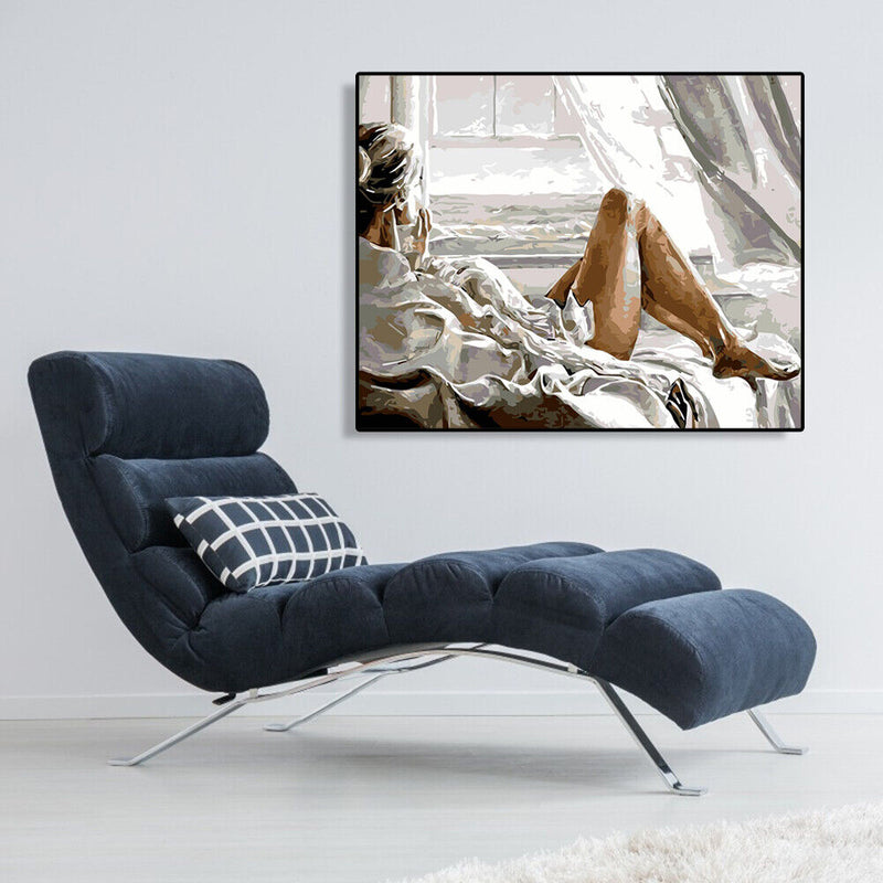 Painting By Numbers Kit DIY Sexy Beauty Hand Painted Canvas Oil Art Picture