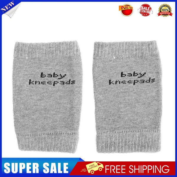 1 Pair Antiskid Baby Kneepad Protector Soft Crawling Leg Warmers(Light Grey