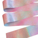 Flashing Glitter Dance Ribbon Gymnastics Ballet Twirling Stick (2m Black)