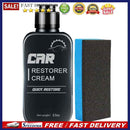 Car Plastic Leather Restorer Quick Restore Refurbishment Paste 100mL + Sponge