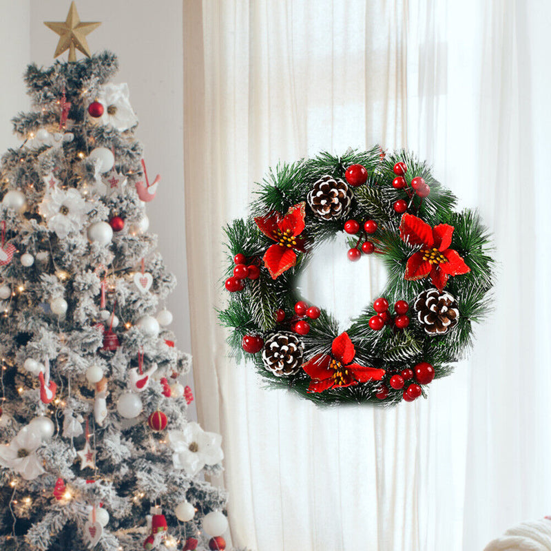 Exquisite Garland Decorative Wreath Door Hanging Christmas Tree Decor (C) Newly