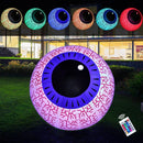 Battery Powered RGB Color Changing Halloween Inflatables Eyeball Remote Control