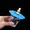 Transparent Torx Silicone Cup Cover Leak Proof Cartoon Lid (Blue Bear)