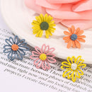Pairs Small Asymmetrical Cute Women Jewelry Stud Earrings Daisy Flower Earrings
