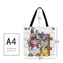 wavesbully Printed Shoulder Shopping Bag, Leager Large? Carrying Case (40 x 40 c