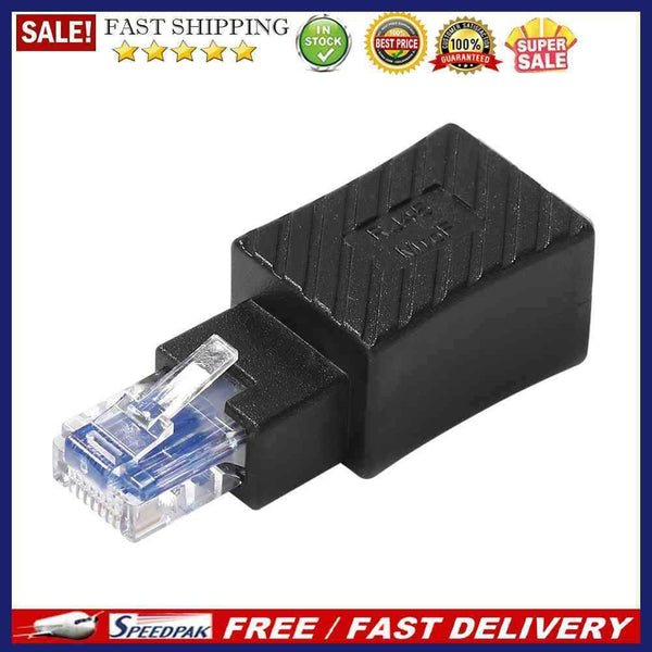 RJ45 Male To Female Converter 90 Degree Extension Adapter LAN Ethernet Connector