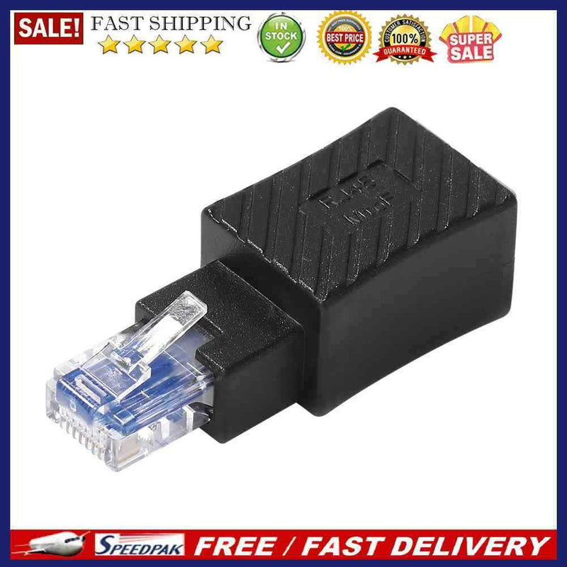 RJ45 Male To Female Converter 90 Degree Extension Adapter LAN Ethernet Connector