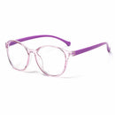 Computer Ultra Light Frame Round Eyeglasses Kids Glasses Anti-blue Light