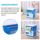Automatic Electronic Piggy Bank ATM Password Money Box Saving Box (Blue)
