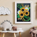 Diamond Painting Kit sunflower Full Round Rhinestone Wall