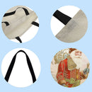Santa claus Printed Shoulder Shopping Bag Casual Large Tote Handbag 40*40cm