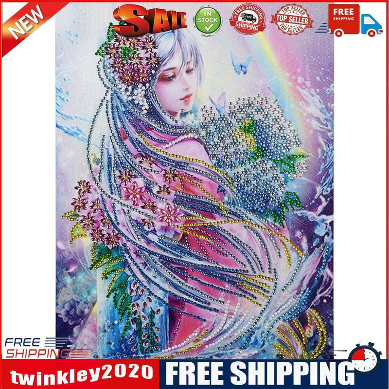 5D DIY Special Shaped Diamond Painting Fairy Cross Stitch Embroidery Mosaic