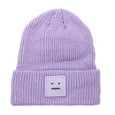 Winter Women Men Knit Ski Beanie Ball Wool Cuff Hat Ski Cap (Purple)