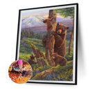 5D Diamond Painting Kit Tree Bears Full Round Drill DIY Crafts Mosaic Pictu