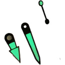 Clockwise Green luminous Hands parts for Japanese NH35/NH36/4R36-Clockwork