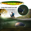Metal Jig Spoon Luminous Shore Casting Sea Bass Fishing Lure Artificial Baits