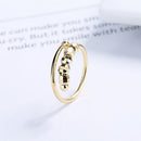 Stress Accessories Fidget Beads Rings Rotate Freely Beaded Jewelry Anxiety Ring