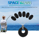 60pcs 10 Group Set Silicone Space Beans Stopper Fishing Bait Float (Black)