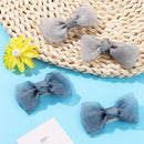 Girls Lovely Pin Barrettes Duckbill Clip Girls Hair Clips Net Yarn Bow Hairpins