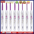 8pcs Plastic Handle Aluminium Crochet Hooks Sweater Knitting Needles Set