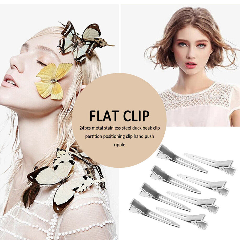 60pcs Metal Hair Clip Hairdressing Sectioning Clamps Salon Hairpin Styling